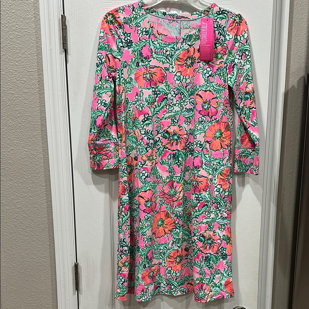 Lilly Pulitzer Pink and Green Floral Dress